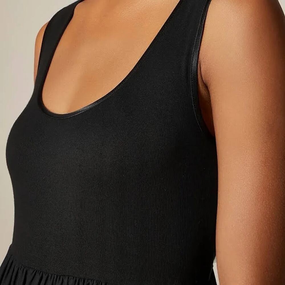NWT J. Crew Scoopneck Mixy Maxi Dress Black CN606 Size XL - Picture 3 of 12